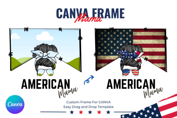 American Mama Canva Frame Template: Graphics for Warm, Handmade Branding