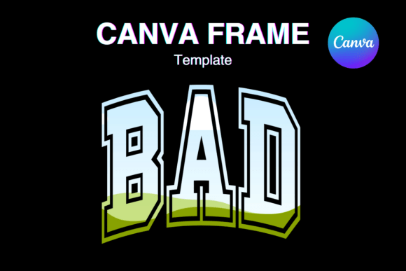 BAD Canva Frame Straight Varsity Sport Graphics