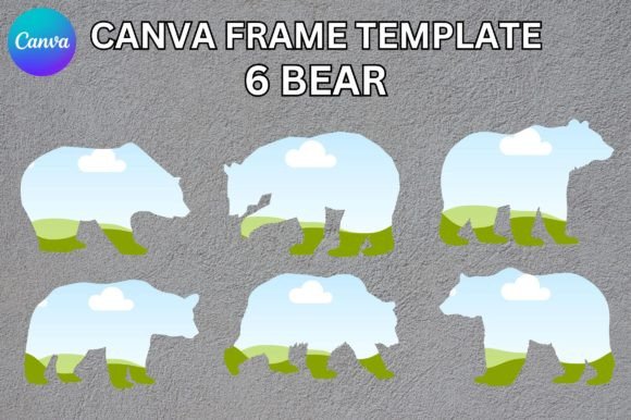 Bear Canva Frame Template: Graphics for Warm, Handmade Branding