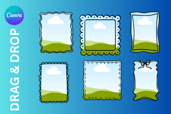 Border Whimsical Canva Frame Template: Graphics for Playful Editorial Design