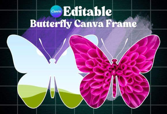 Butterfly Editable Canva Frame Template