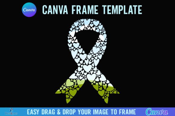 Cancer Awareness Ribbon Canva Heart Bow Graphics
