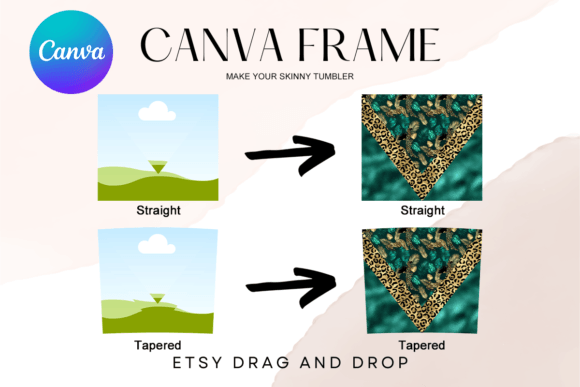 Canva Frame VSplit Tumbler Template 20oz Graphics