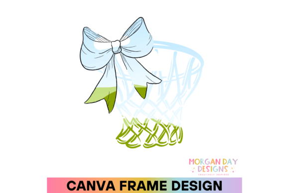 Coquette Basketball Hoop Canva Frame Graphics
