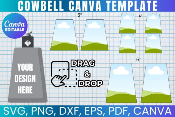 Cowbell Canva Template Frame: Graphics That Spark Energy
