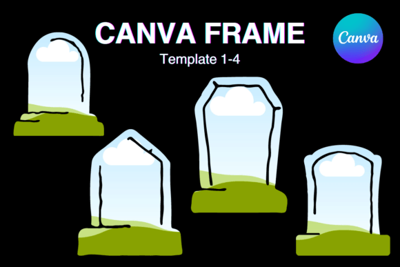 Gravestone Canva Frame Halloween Photo_1 Graphics