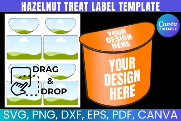 Hazelnut Treat Label Canva Template: Graphics for Real Crafting