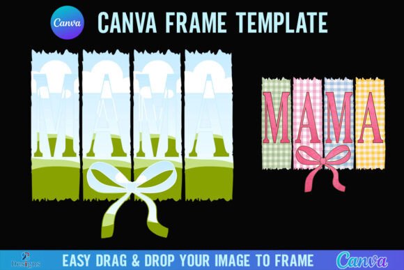 Mama Brushstroke Canva Coquette Bow