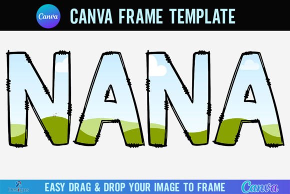Nana Canva Frame Template Letters Doddle: Graphics for Polished Editorial Design