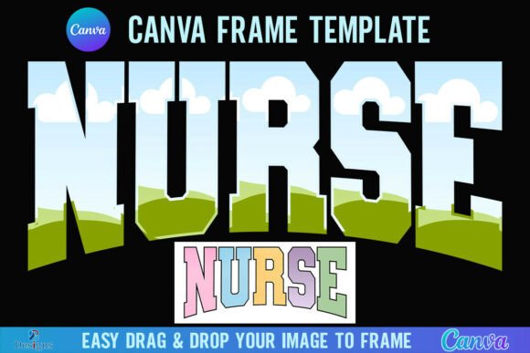 Nurse Canva Frame Template Varsity Graphics