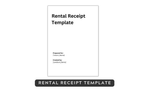 Rental Receipt Template Word – Canva Graphics
