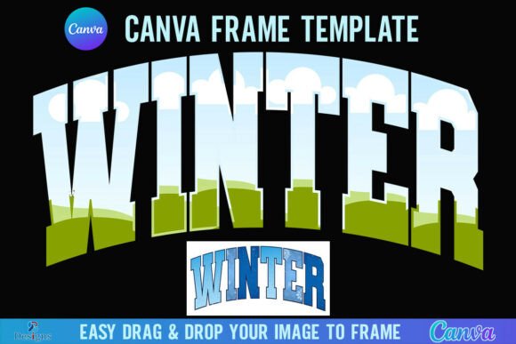Winter Canva Frame Cozy Season Varsity Graphics